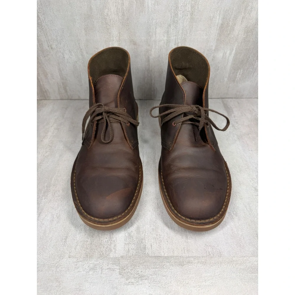 Clarks Collection Mens Dark Brown Leather Desert Chukka Boots Size 13 M 26034135